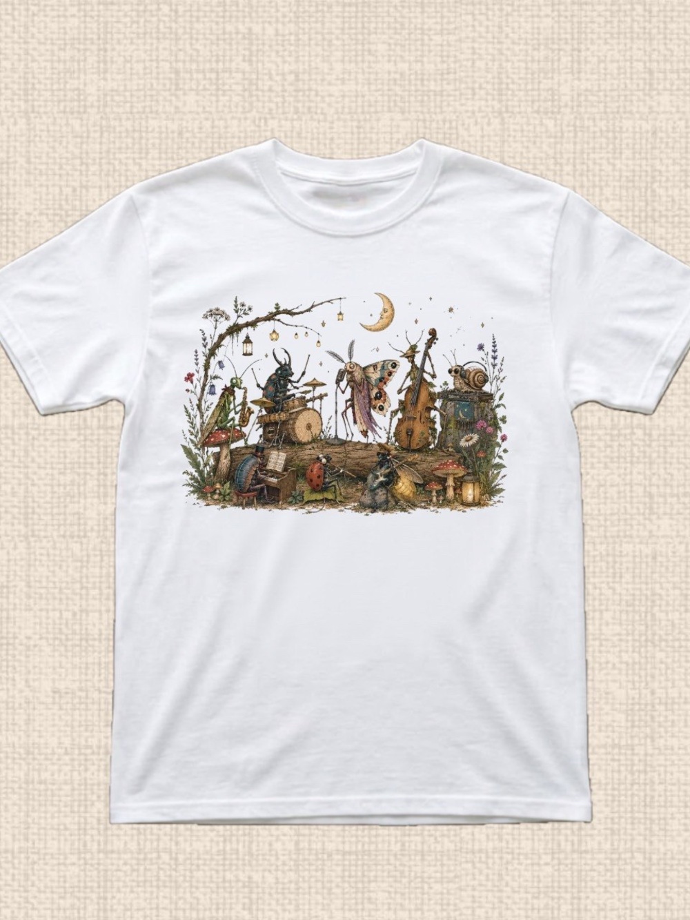Vintage Musician Bug 90s Insect Lover T-Shirt
